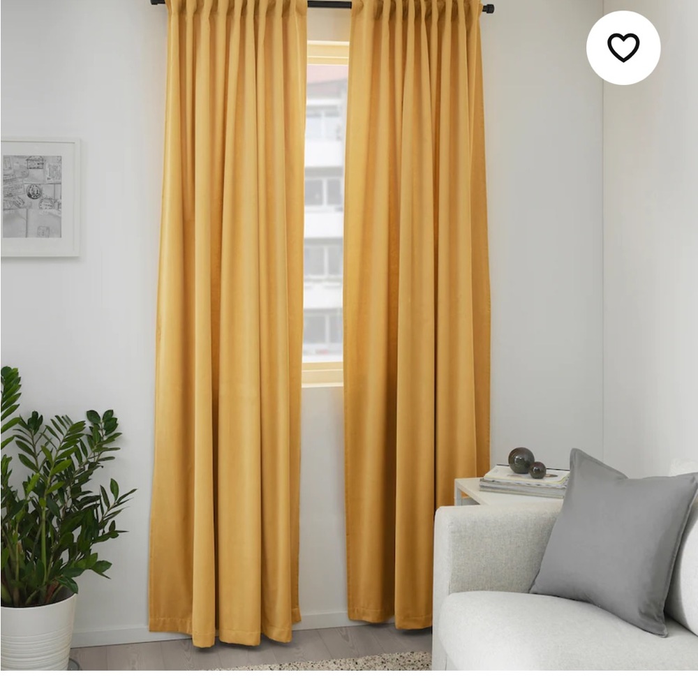 NWOT pair of Ikea curtain velvet SANELA